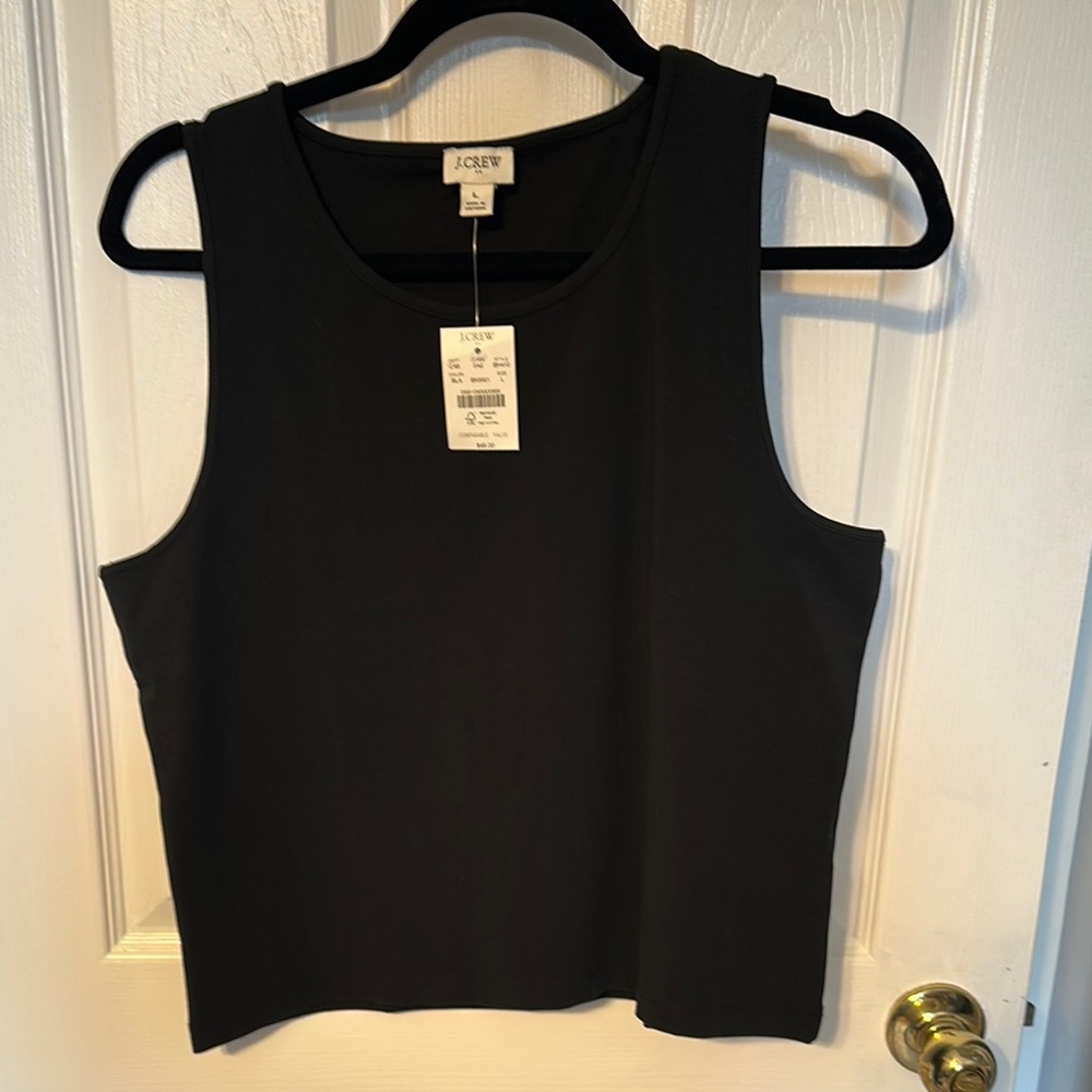 J. Crew Black Fitted Sleeveless Tank Top